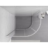Mexen Exo-S Duo cabine de douche asymétrique semi-circulaire coulissante 120 x 90 cm, transparent, chrome - 8132-120-090-01-00