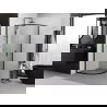 Mexen Exo cabine de douche semi-circulaire coulissante 80 x 80 cm, transparent, noir - 8132-080-080-70-00