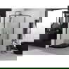 Mexen Exo cabine de douche semi-circulaire coulissante 100 x 100 cm, transparent, noir - 8132-100-100-70-00