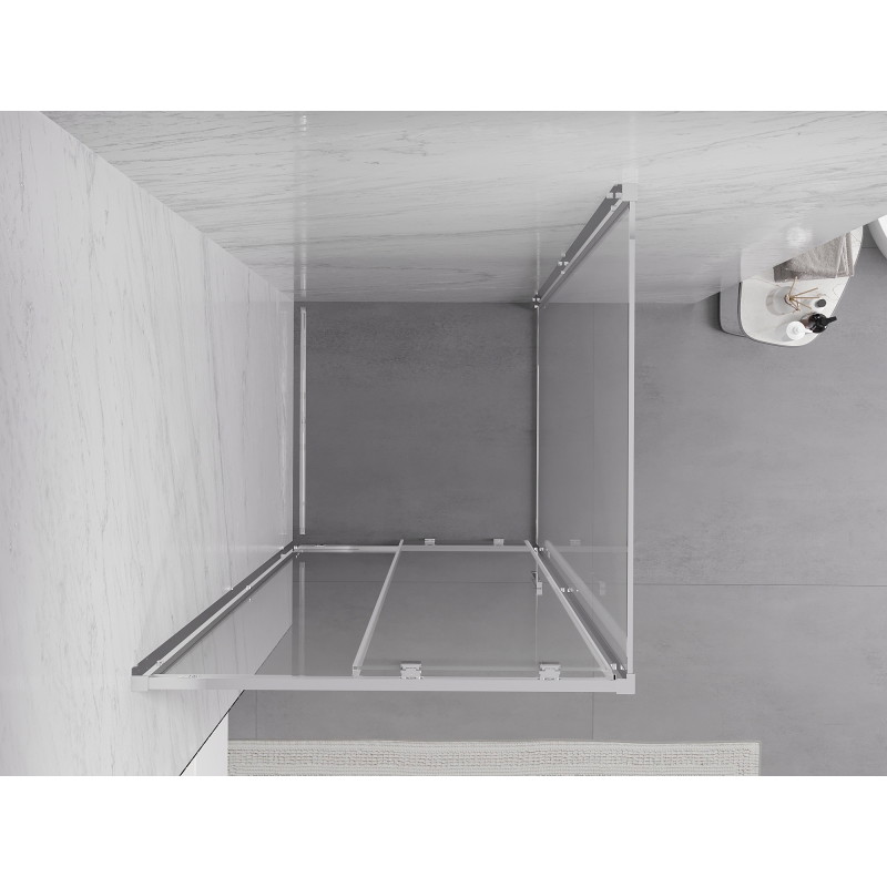 Mexen Exo cabine de douche coulissante 90 x 90 cm, transparent, chromé - 8151-090-090-01-00