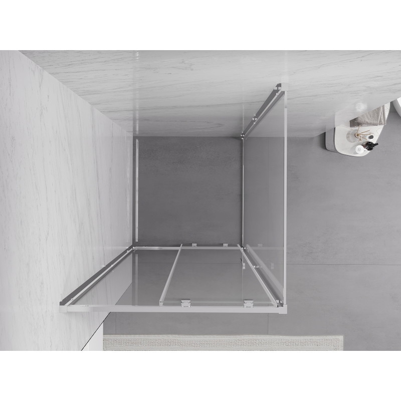 Mexen Exo-S cabine de douche coulissante 90 x 90 cm, transparent, chrome - 8151-090-090-01-00