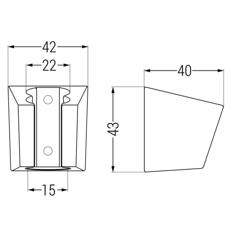 Mexen support de douche, chromé - 79353-00
