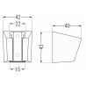 Mexen support de douche, chrome - 79353-00
