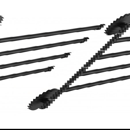 Mexen crochet porte-serviettes quadruple rotatif, Noir - 7039244-70