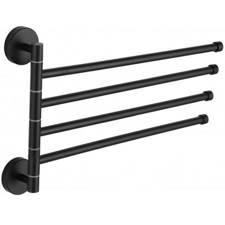 Mexen porte-serviettes quadruple pivotant, noir - 7039244-70
