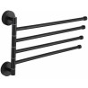 Mexen porte-serviettes quadruple pivotant, noir - 7039244-70