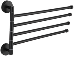 Mexen porte-serviettes quadruple pivotant, noir - 7039244-70