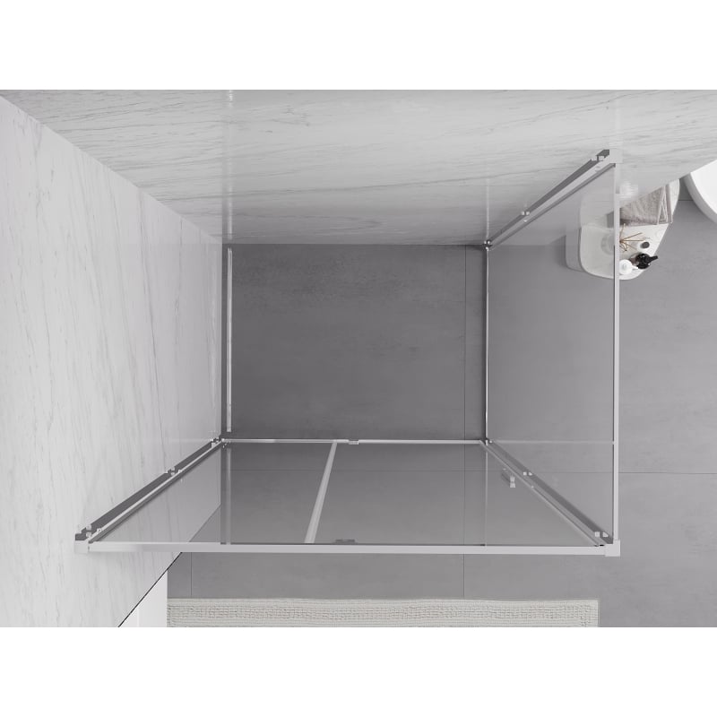 Mexen Exo cabine de douche pivotante 135 x 85 cm, transparent, chrome - 819-135-085-01-00