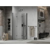 Mexen Lima Duo cabine de douche pliante 90 x 90 cm, transparente, noire - 856-090-090-70-00-02