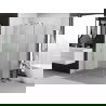 Mexen Exo cabine de douche pivotante 155 x 85 cm, transparent, chrome - 819-155-085-01-00