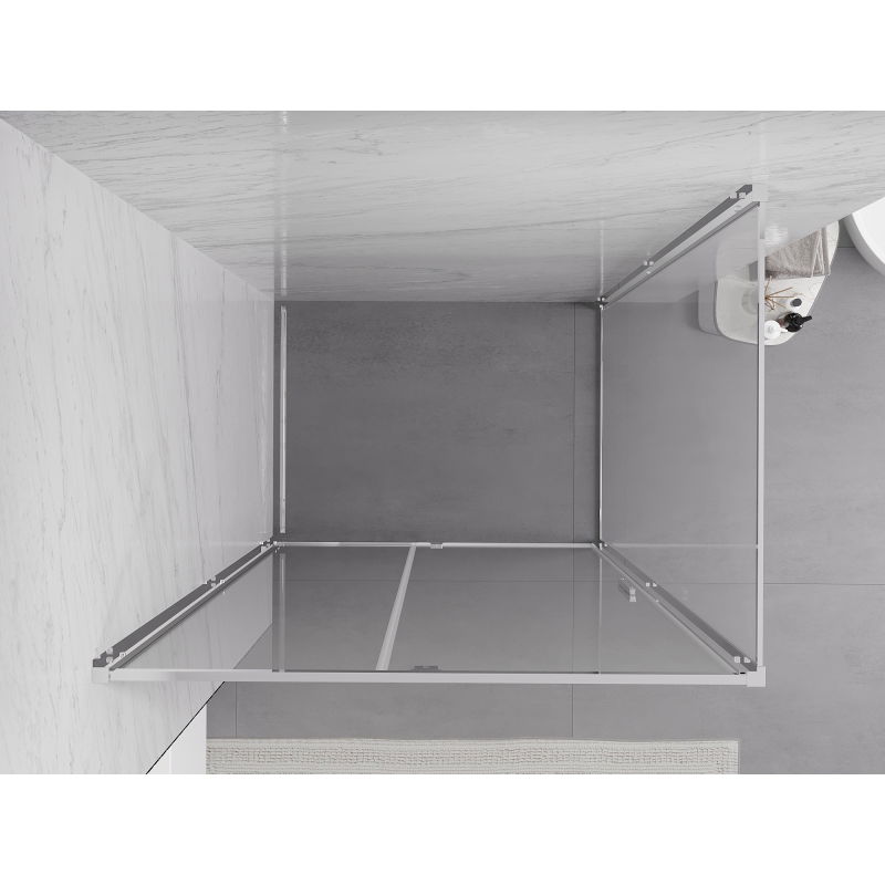 Mexen Exo cabine de douche pivotante 110 x 90 cm, transparent, chrome - 819-110-090-01-00