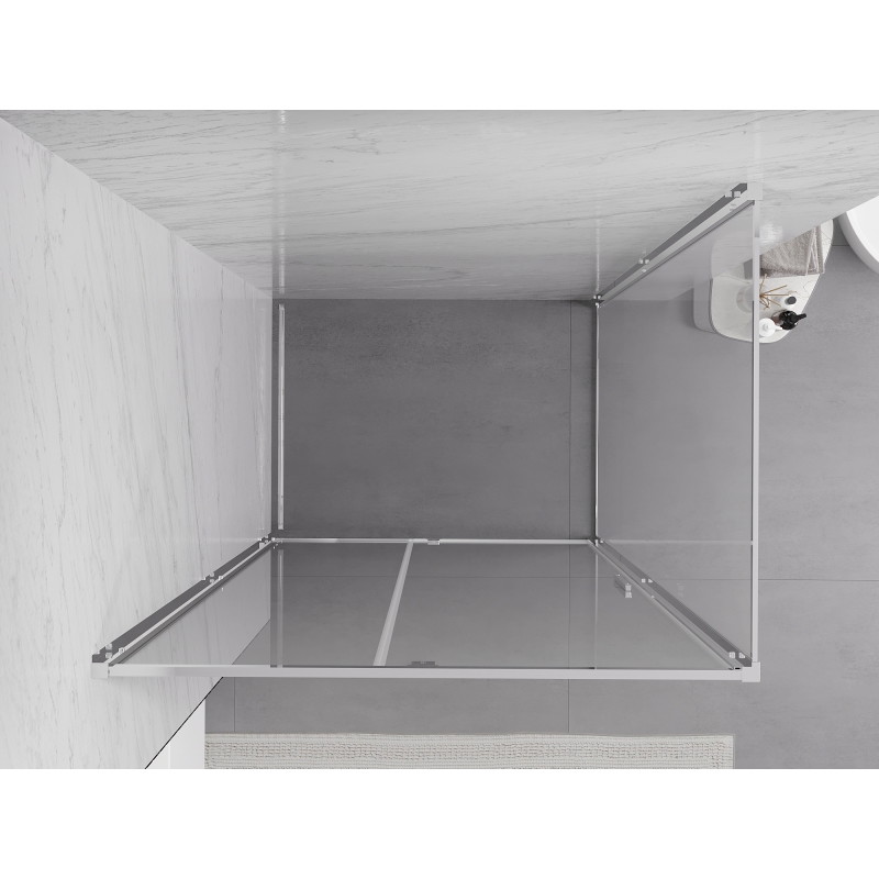 Mexen Exo cabine de douche pivotante 125 x 95 cm, transparent, chrome - 819-125-095-01-00