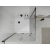 Mexen Lima Duo cabine de douche pliante 70 x 70 cm, transparent, noir + receveur plat - 856-070-070-70-02-4010B