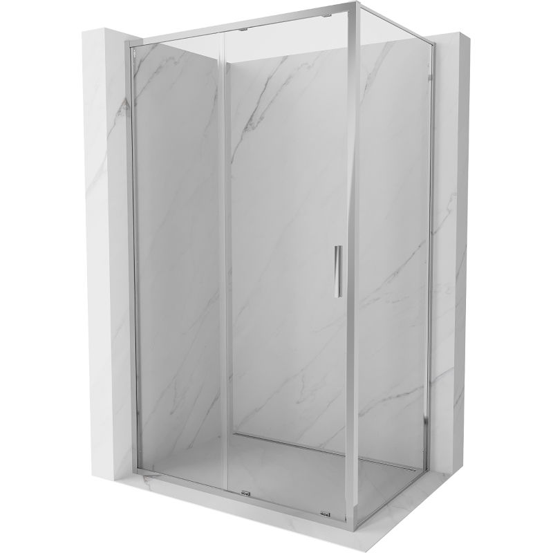 Cabine de douche coulissante Mexen Exo 140 x 70 cm, transparent, chrome - 8151-140-070-01-00