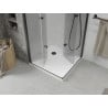 Mexen Lima Duo cabine de douche pliante 80 x 80 cm, transparent, noir + receveur Flat - 856-080-080-70-02-4010B