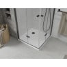 Mexen Lima Duo cabine de douche pliante 80 x 80 cm, transparent, noir + receveur Flat - 856-080-080-70-02-4010B