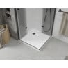 Mexen Lima Duo cabine de douche pliante 80 x 80 cm, transparent, noir + receveur Flat - 856-080-080-70-02-4010B