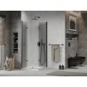 Mexen Lima Duo cabine de douche pliante 80 x 80 cm, transparent, noir + receveur Flat - 856-080-080-70-02-4010B