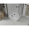 Mexen Lima Duo cabine de douche pliable 100 x 100 cm, transparent, noir + receveur Flat - 856-100-100-70-02-4010B