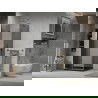 Mexen Lima cabine de douche pliante 80 x 80 cm, graphite, chrome + receveur Flat, noir - 856-080-080-01-40-4070