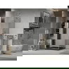 Mexen Lima cabine de douche pliante 80 x 80 cm, graphite, chrome + receveur Flat, noir - 856-080-080-01-40-4070