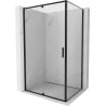 Mexen Exo cabine de douche pivotante 125 x 75 cm, transparent, noir - 819-125-075-70-00