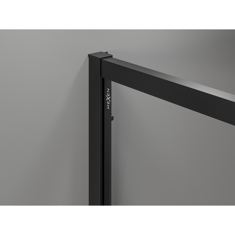 Mexen Exo cabine de douche pivotante 110 x 85 cm, transparent, noir - 819-110-085-70-00