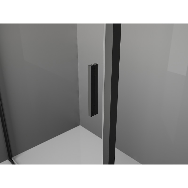 Mexen Exo cabine de douche pivotante 125 x 85 cm, transparente, noire - 819-125-085-70-00