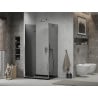 Mexen Lima cabine de douche pliante 80 x 100 cm, graphite, chrome + receveur Flat, noir - 856-080-100-01-40-4070