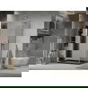 Mexen Lima cabine de douche pliante 80 x 100 cm, graphite, chrome + receveur de douche Flat, noir - 856-080-100-01-40-4070