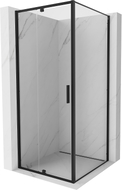Mexen Exo-R cabine de douche pivotante 90 x 90 cm, transparente, noire - 819-090-090-70-00
