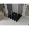 Mexen Lima cabine de douche pliante 90 x 90 cm, graphite, chrome + receveur plat, noir - 856-090-090-01-40-4070