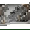 Mexen Lima cabine de douche pliante 90 x 90 cm, graphite, chrome + receveur Flat, noir - 856-090-090-01-40-4070