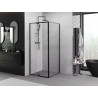 Mexen Exo-R cabine de douche rabattable 95 x 95 cm, transparent, noir - 819-095-095-70-00