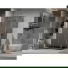Mexen Lima cabine de douche pliante 100 x 80 cm, graphite, chrome + receveur plat, noir - 856-100-080-01-40-4070