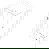 Mexen Exo cabine de douche à battant 150 x 95 cm, transparent, noir - 819-150-095-70-00
