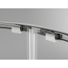 Mexen Exo-S Duo cabine de douche asymétrique semi-circulaire coulissante 120 x 90 cm, transparent, chrome - 8132-120-090-01-00