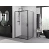 Mexen Exo cabine de douche pivotante 110 x 100 cm, transparente, noire - 819-110-100-70-00