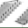 Mexen Exo cabine de douche pivotante 155 x 100 cm, transparent, noir - 819-155-100-70-00
