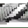 Mexen Exo cabine de douche pivotante 155 x 100 cm, transparent, noir - 819-155-100-70-00