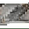 Mexen Lima cabine de douche pliante 80 x 120 cm, transparent, chrome + receveur plat, noir - 856-080-120-01-00-4070