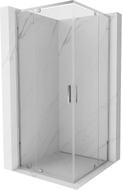 Mexen Exo-R Duo cabine de douche carrée pivotante 70 x 70 cm, transparent, chrome - 8110-070-070-01-00