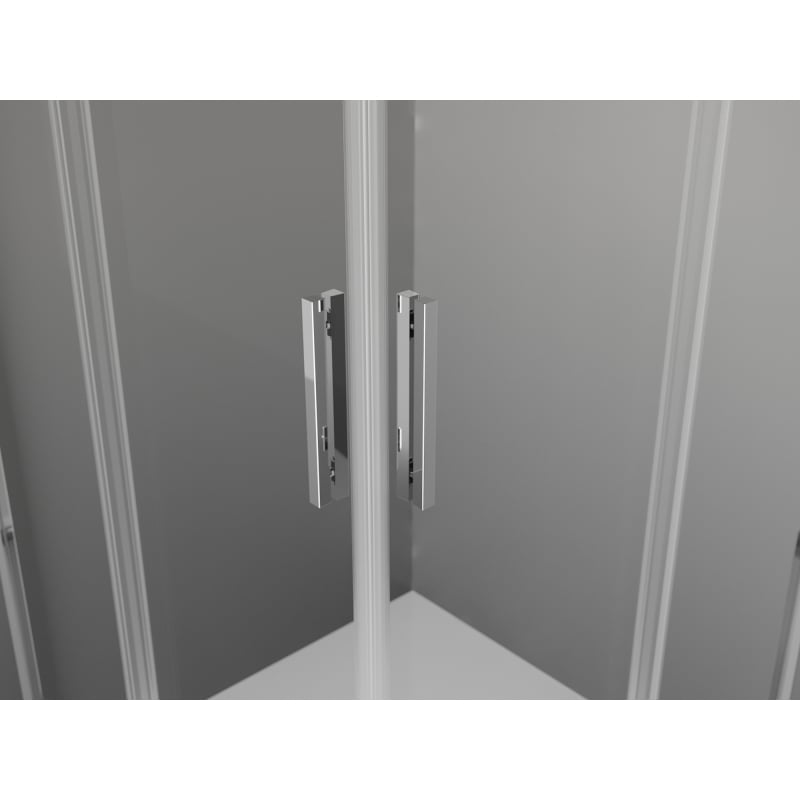 Mexen Exo cabine de douche carrée à porte battante 70 x 70 cm, transparent, chrome - 8110-070-070-01-00