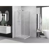 Mexen Exo-R Duo cabine de douche carrée pivotante 100 x 100 cm, transparent, chrome - 8110-100-100-01-00