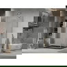 Mexen Lima cabine de douche pliante 80 x 120 cm, transparent, chrome + receveur plat, noir - 856-080-120-01-00-4070