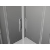 Mexen Exo-R Duo cabine de douche carrée pivotante 100 x 100 cm, transparent, chrome - 8110-100-100-01-00