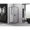 Mexen Exo-R Duo cabine de douche carrée pivotante 70 x 70 cm, transparente, noire - 8110-070-070-70-00