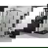 Mexen Exo cabine de douche carrée pivotante 70 x 70 cm, transparent, noir - 8110-070-070-70-00
