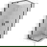 Mexen Exo cabine de douche carrée pivotante 90 x 90 cm, transparente, noire - 8110-090-090-70-00