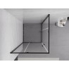 Mexen Exo-R Duo cabine de douche carrée pivotante 90 x 90 cm, transparente, noire - 8110-090-090-70-00